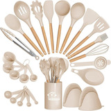 Nicly 28pcs Utensilios De Cocina De Silicona, Juego