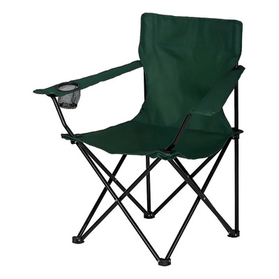Silla Plegable Academy Verde Oscuro Lona Acero Porta Vasos Exteriores | Envío gratis