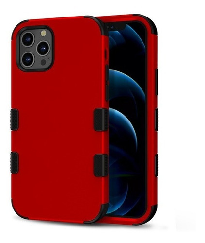 Funda Para iPhone 12 (6.1)/ 12 Pro Diseño Tuff Rojo