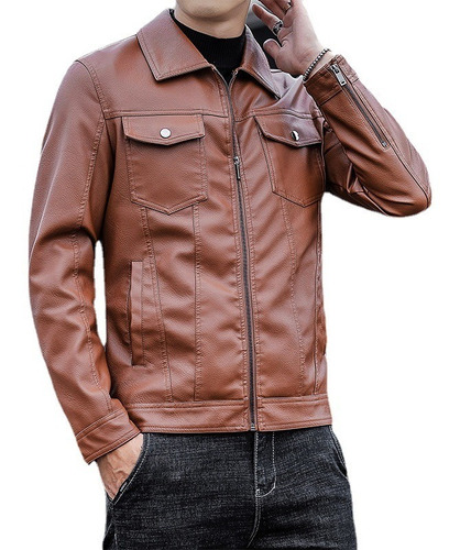 Chaqueta Caqui Con Cremallera Para Hombre Chaqueta Casual De