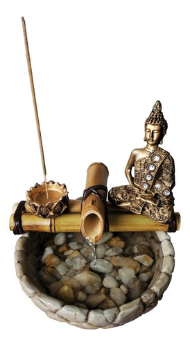 Fonte De Água Buda Decorativa Feng Shui Yoga Completa