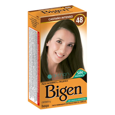 Tinte para Cabello Bigen 48 Castaño Intenso Sin Amoníaco Permanente en Polvo | Meses sin interés