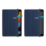 Capa Para iPad 10 Geração 10.9 A2696 + +pelicula De Vidro Cor Azul