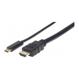 Cable Usb Manhattan Tipo C M-hdmi M 1.0m V3.1 4k 152235 /v /vc