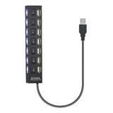 Hub Usb 3.0 7 Puertos De Alta Velocidad Con Indicador Led