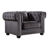 Meridian Furniture 614-c - Sillón Tapizado De Tercio