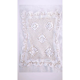 Carpeta Bordada Al Crochet Antigua 30x20 Cm