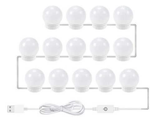 Kit De Luz De Espejo De Tocador Con Bombillas De 14 Reg