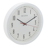 Reloj De Pared Para Cubículo Bulova, 10,25, Blanco