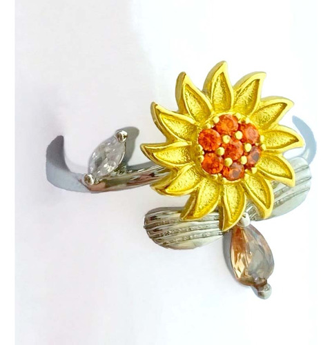 Anillo Girasol Giratorio