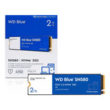 Ssd 2tb M.2 Nvme Pcie 4.0 4150mb Leit 4150mb Grav Blue Sn580 Wds200t3b0e Western Digital