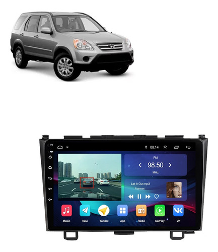 Central Multimídia Android Honda Crv 2005-11 9pol/wifi/ré/gp