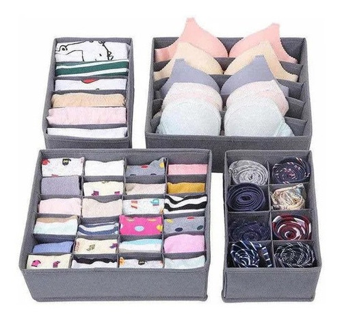 Organizadores D Ropa Interior Unisex Set 4 Cajas 45 Espacios