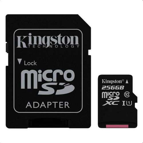 Memoria Kingston Sdcs2/256gb Con Adaptador Sd 256gb