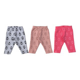  Roupa Bebê Kit 2 Calça Legging  Molecotton Menina Felpada  