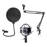 Soporte Para Micrófono Brazo + Filtro Antipop + Shock Mount