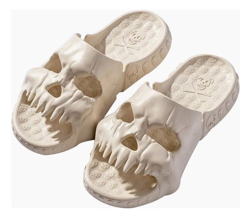 Sandalias Hombre Mujer Pantuflas Verano Diseño De Calavera