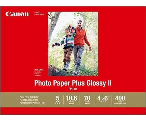 Canon Papel Fotográfico Plus Glossy Ii Pp-301 4x6  400 Hojas