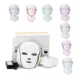 Máscara Led Con Cuello 7 Colores  Fototerapia Facial 