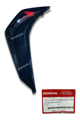 Cacha Cubre Pierna Ext Der Honda Wave 110s Negro Paperino