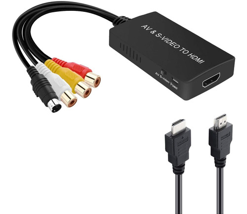 S-video A Hdmi Convertidor De Vídeo Cvbs S 3rca Y Comp...