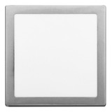 Panel Led 24w Plafon Cuadrado 30x30 Aplicar Acero Platil