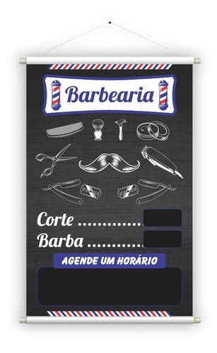 Banner Para Barbearia Barber Shop Barba Corte Tabela Preço