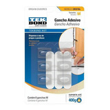 Ganchos Adhesivos Plástico Cristal M - 0.4kg 6un Tekbond