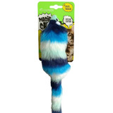 Raton Tricolor Con Cola Y Ruido Para Gatos Cancat Antistress Color Azul