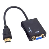 Cabo Conversor Adaptador Hdmi Macho Para Vga Fêmea Com Áudio