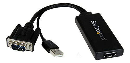 Adaptador De Vga A Hdmi De ***** Con Audio Usb - Convertidor