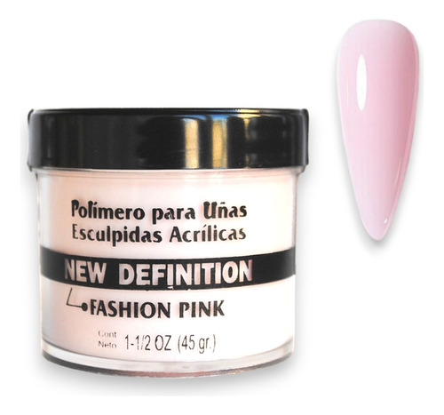 Polímero Nailite Ar Noval 45 G. Fashion Pink Cover Glitter