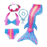 Traje Baño La Sirenita Ariel Conjunto De Playa Para Niñas