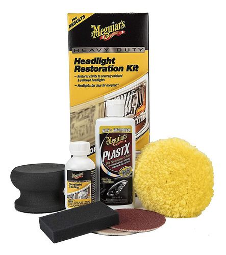 Kit De Restauración De Faros Focos G2980 Heavy Duty Meguiars