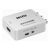 Convertidor Rca- Hdmi 1080 Mini Adaptador Rca A Hdmi 