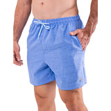 Shorts Linho Mauricinho Masculino Casual Basico Verão Praia