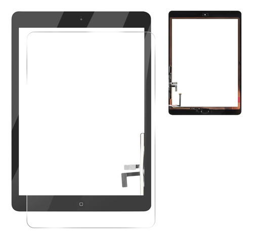 Cristal Digitalizador Touch Para iPad 5 Air A1474 Negro
