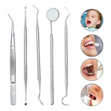 Set De 5 Kit Limpieza Herramienta Dientes Acero Inoxidable