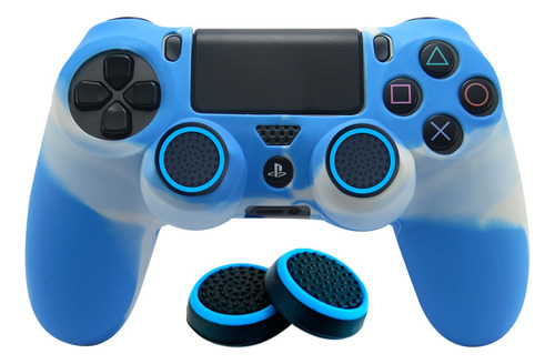 1 Capa Case Proteção Silicone Controle Dualshock Ps4 + Grip