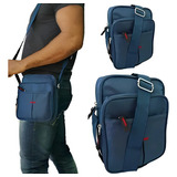 Mini Bag Masculina Transversal Em Nylon Impermeável Espaçosa Cor Preto