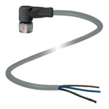 Cabo De 2m Com Conector M12 90º / 3 Vias - V11-w-2m-pvc