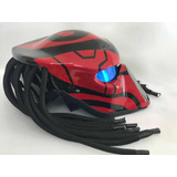 Casco Depredador Grecas Rojas