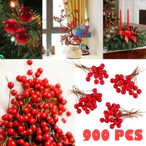 Árbol De Navidad De Cereza Artificial Rojo Decorado Con 900