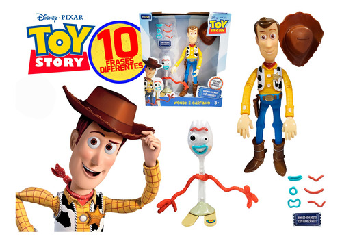 Boneco Woody Com Garfinho Toy Story Xerife 