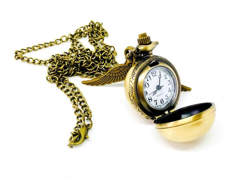 Collar Reloj Harry Potter Colgante Cadena Snitch Dorado 