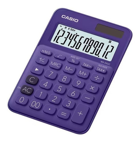 Calculadora De Escritorio Negocio Oficina Casio Ms-20uc Color Violeta