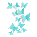 Decoraciones De Pared De Mariposa Azul De 24 Unidades