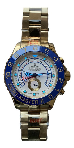 Reloj Rolex Automatico Zafiro Yacht Master 2 Dorado 44mm 