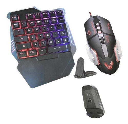 Kit Teclado Mouse Gamer Celular Teclas Gaming Pro