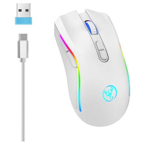 Mouse Gamer T69 Sem Fio Rgb 2.4g Recarregável 4.800dpi Hxsj